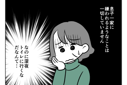【義母のトイレ、うるさい!】嫁いびり皆無なのに…トイレでクレームなんて!<第3話>#4コマ母道場